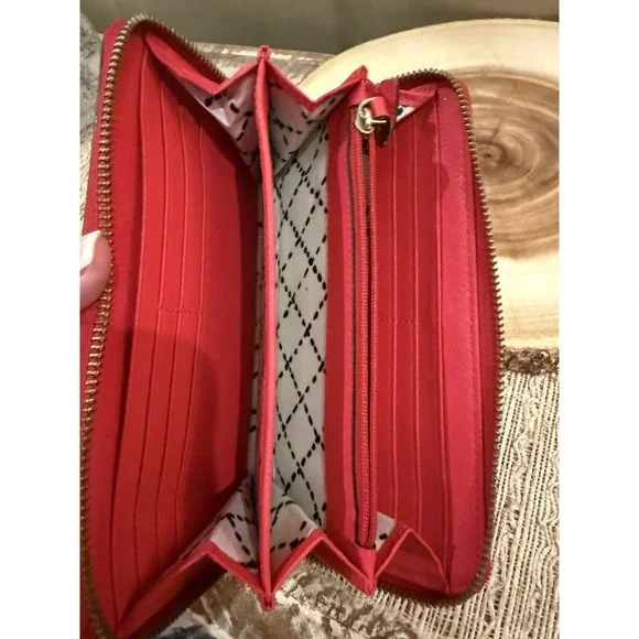 Kate Spade New York Laurel Way Neda Zip Around‎ Wallet in Deep Red MSRP $189 - Picture 9 of 11